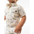 Modern Moments by Gerber Outfit Set Toddler Boy 3T Cream Floral Cotton Button-Up