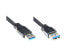 Good Connections 2711-S01 - 1 m - USB A - USB A - USB 3.2 Gen 1 (3.1 Gen 1) - Male/Male - Black
