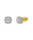 ფოტო #1 პროდუქტის Daisy Drip 14k Yellow Gold 0.63 cttw Certified Natural Diamond Stud Earring for Men/Women Screw Back