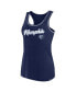 Фото #3 товара Women's Navy Memphis Grizzlies Wordmark Logo Racerback Tank Top