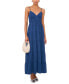 ფოტო #2 პროდუქტის Women's V-Neck Sleeveless Tiered Maxi Dress