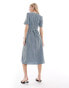 Nobody's Child Alexa gingham maxi midi dress in blue