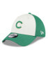 ფოტო #1 პროდუქტის Men's White, Green Chicago Cubs 2024 St. Patrick's Day 39THIRTY Flex Fit Hat