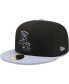 Фото #4 товара Men's Black Chicago White Sox Side Patch 59FIFTY Fitted Hat