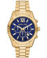 Men's Lexington Chronograph Gold-Tone Stainless Steel Watch 44mm