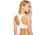 L Space 261518 Women's High Ribbed Tara White Bikini Top Cream Swimwear Size S