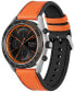 ფოტო #2 პროდუქტის Men's Center Court Quartz Chronograph Orange Leatherand Black Silicone Strap Watch 44mm