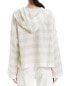 Max Studio Striped Linen-Blend Hooded Shirt Women's