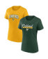 Women's Green, Gold Oakland Athletics Fan T-shirt Combo Set green, gold, S - фото #2