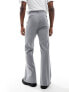 Фото #9 товара ASOS DESIGN vintage flare suit trousers in light grey