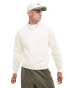 ASOS DESIGN boxy sweatshirt in off white Бежевый, M - Chest 40 - фото #1