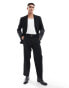 ASOS DESIGN wide suit trouser in black