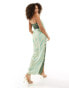 Фото #2 товара ASOS DESIGN bandeau draped maxi dress in green abstract print