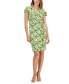 Women's Faux-Wrap Flutter-Sleeve Floral-Print Dress