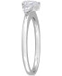 ფოტო #4 პროდუქტის Diamond Pear-Cut Three-stone Engagement Ring (5/8 ct. t.w.) in 14k White Gold