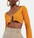 JACQUEMUS 302191 La Maille Pralù cropped cardigan Orange Size 46