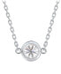 ფოტო #5 პროდუქტის Diamond Bezel Pendant Necklace (1/3 ct. t.w.) in 14k White Gold, 16" + 2" extender