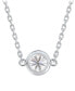 Фото #5 товара Diamond Bezel Pendant Necklace (1/3 ct. t.w.) in 14k White Gold, 16" + 2" extender