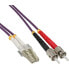 Фото #1 товара InLine Fiber Optical Duplex Cable LC/ST 50/125µm OM4 7.5m