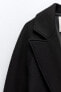 Longline belted wool blend coat