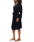 Women's Long-Sleeve Ribbed Belted Robe