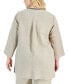 Фото #2 товара Plus Size Linen Embellished Tunic, Created for Macy's
