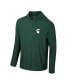 Фото #3 товара Men's Green Michigan State Spartans Cloud Jersey Raglan Long Sleeve Hoodie T-shirt