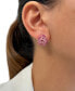 ფოტო #3 პროდუქტის Passion Ruby (1/8 ct. t.w.) & Bubble Gum Pink Sapphire (1-1/6 ct. t.w.) Flower Stud Earrings in 14k Rose Gold