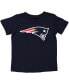 ფოტო #1 პროდუქტის Preschool Boys and Girls Navy Blue New England Patriots Team Logo T-shirt