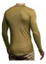 Men's Longsleeve Shirt Basic Crew Neck Slim Fit Longsleeve Crew Neck Pullover Sweatshirt Long Sleeve Crew Neck LN8394 Size XXL, Khaki