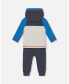 Baby Boys Baby Super Soft Hooded Top And Brushed Jersey Pant Set Navy Синий, 18 месяцев - фото #2