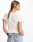 & Other Stories broderie frill hem blouse in white