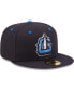 Фото #4 товара Men's Navy Lake County Captains Authentic Collection 59FIFTY Fitted Hat