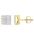 ფოტო #1 პროდუქტის Men's Diamond (3/4 ct.t.w.) Earring Set in 10k Yellow Gold