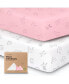 Фото #2 товара 2pk Soothe Fitted Crib Sheets Neutral, Organic Baby Crib Sheets, Fits Standard Nursery Baby Mattress