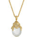 ფოტო #1 პროდუქტის 14K Gold Plated Clear Glass Egg Pendant Necklace