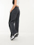 Nike Streetwear oversized fleece wide leg jogger in dark grey