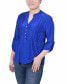 ფოტო #3 პროდუქტის Petite 3/4 Roll Tab Pullover Top