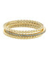 ფოტო #1 პროდუქტის Cubic Zirconia and Twisted Band Beaded Stackable Ring Trios in Gold Over Sterling Silver