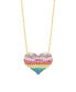 Фото #1 товара Macy's women's Rainbow Pendant Necklace