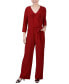 Фото #1 товара Комбинезон NY Collection 3/4 Sleeve Belted Jumpsuit