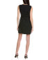 Theory Sculpted Wool-Blend Mini Dress Women's Black 4