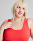 Plus Size Scoop-Neck Sleeveless Top, Created for Macy's