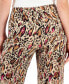 Фото #5 товара Petite Glam Animal-Print Wide-Leg Pants, Created for Macy's