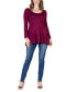 ფოტო #4 პროდუქტის Women's Long Sleeve Swing Style Flare Tunic Top