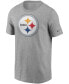 Фото #3 товара Men's Heathered Gray Pittsburgh Steelers Primary Logo T-shirt