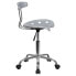 Фото #1 товара Vibrant Silver And Chrome Swivel Task Chair With Tractor Seat