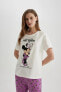 Фото #9 товара Fall In Love Disney Mickey & Minnie Regular Fit Kısa Kollu Pijama Takımı B6192ax24sp