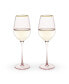 Фото #2 товара Rose Crystal White Wine Glass, Set of 2