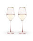 Rose Crystal White Wine Glass, Set of 2